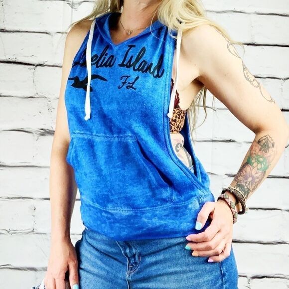Ocean Drive hooded tank top sweatshirt - Picture 1 of 7